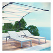garden table set Modway Furniture Daybeds and Lounges Silver White