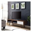 light grey tv unit Modway Furniture Decor TV Stands-Entertainment Centers Walnut White