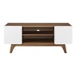 entertainment center in store Modway Furniture Decor TV Stands-Entertainment Centers Walnut White