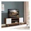 entertainment center in store Modway Furniture Decor TV Stands-Entertainment Centers Walnut White