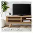 black and wood entertainment unit Modway Furniture Decor TV Stands-Entertainment Centers Oak