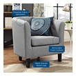 about a lounge chair Modway Furniture Sofas and Armchairs Light Gray