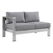 outdoor porch seating Modway Furniture Sofa Sectionals Silver Gray