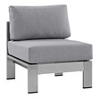 outdoor porch seating Modway Furniture Sofa Sectionals Silver Gray