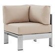 corner sectional patio Modway Furniture Sofa Sectionals Silver Beige