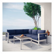 outdoor adirondack chairs Modway Furniture Sofa Sectionals Silver Navy