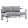 woven wicker patio furniture Modway Furniture Sofa Sectionals Silver Gray