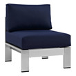 aluminum patio seating Modway Furniture Sofa Sectionals Silver Navy