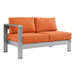 mesh chaise Modway Furniture Sofa Sectionals Silver Orange