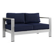patio conversation furniture sets Modway Furniture Sofa Sectionals Silver Navy