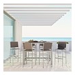 rattan sun lounger set of 2 Modway Furniture Bar and Dining Silver Gray