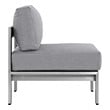 black corner sofa outdoor Modway Furniture Sofa Sectionals Silver Gray