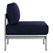 outdoor sectional conversation set Modway Furniture Sofa Sectionals Silver Navy