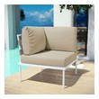 4 piece outdoor patio furniture Modway Furniture Sofa Sectionals White Beige