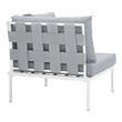 outdoor sectional with chaise Modway Furniture Sofa Sectionals White Gray