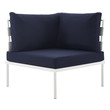 corner wicker couch Modway Furniture Sofa Sectionals Outdoor Sofas and Sectionals White Navy