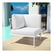 conversation patio furniture Modway Furniture Sofa Sectionals Outdoor Sofas and Sectionals White White