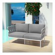 sofas and love seats Modway Furniture Sofa Sectionals White Gray