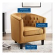 modern recliner lounge Modway Furniture Sofas and Armchairs Cognac