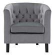 modern leather lounge chair and ottoman Modway Furniture Sofas and Armchairs Gray