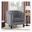 modern leather lounge chair and ottoman Modway Furniture Sofas and Armchairs Gray