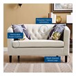 leather sectional couch with ottoman Modway Furniture Sofas and Armchairs Beige