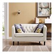 leather sectional couch with ottoman Modway Furniture Sofas and Armchairs Beige