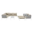 3 set outdoor furniture Modway Furniture Sofa Sectionals White Beige