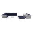 black outdoor sectional Modway Furniture Sofa Sectionals White Navy
