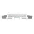 outdoor lounge l shape Modway Furniture Sofa Sectionals White White