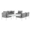 gray patio set Modway Furniture Sofa Sectionals White Gray