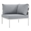 gray patio set Modway Furniture Sofa Sectionals White Gray