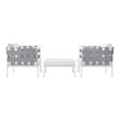patio sets on sale with fire pit Modway Furniture Sofa Sectionals White White