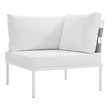 small outdoor l couch Modway Furniture Sofa Sectionals White White