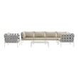 wicker corner sofa Modway Furniture Sofa Sectionals White Beige