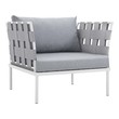 outdoor couch cover l shape Modway Furniture Sofa Sectionals White Gray