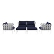 wicker corner lounge Modway Furniture Sofa Sectionals White Navy