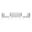 outdoor chaise double Modway Furniture Sofa Sectionals White White