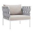 wicker patio stools Modway Furniture Sofa Sectionals White Beige