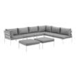 chairs for outdoor patio Modway Furniture Sofa Sectionals White Gray
