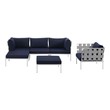 outdoor furniture weave Modway Furniture Sofa Sectionals White Navy
