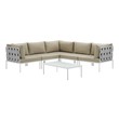 chairs for patio set Modway Furniture Sofa Sectionals White Beige