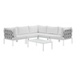 backyard furniture set Modway Furniture Sofa Sectionals White White