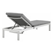 red outdoor patio furniture Modway Furniture Daybeds and Lounges Silver Gray
