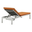 outdoor l sofa Modway Furniture Daybeds and Lounges Silver Orange