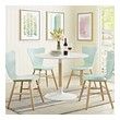 round kitchen table with chairs Modway Furniture Bar and Dining Tables White