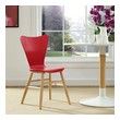 rustic wood kitchen table and chairs Modway Furniture Dining Chairs Red