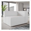brown leather couch chaise Modway Furniture Sofas and Armchairs White