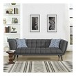 sectional couch turns into bed Modway Furniture Sofas and Armchairs Gray