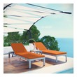 wicker patio sofas Modway Furniture Daybeds and Lounges Silver Orange